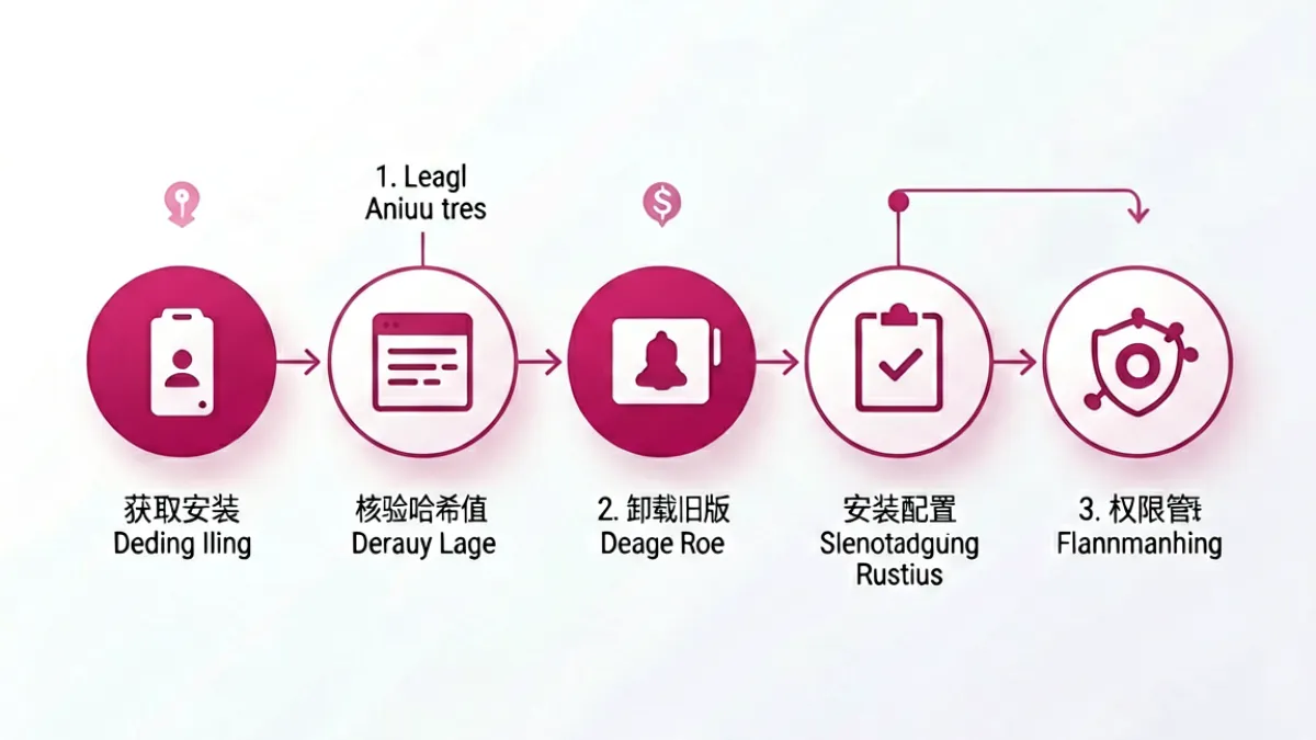 糖心破解版安装流程总览示意图，展示从下载到配置完成的各个关键步骤
