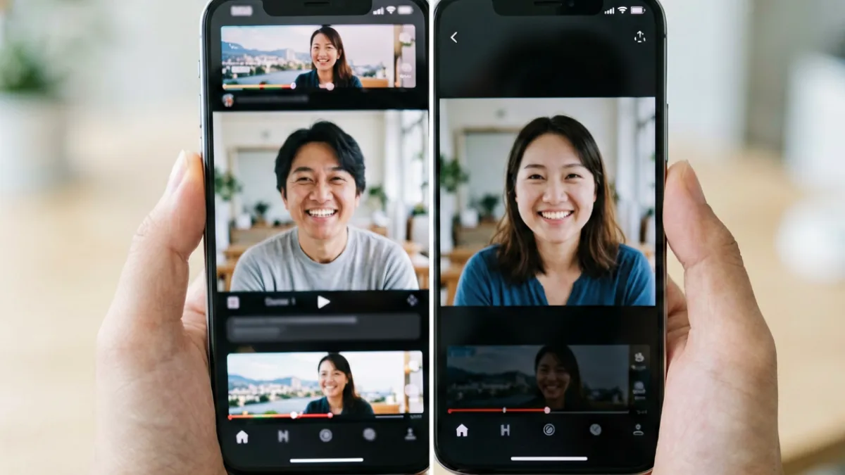 在 Android 手机上安装糖心破解版后，广告拦截效果与官方版广告数量的截图对比场景